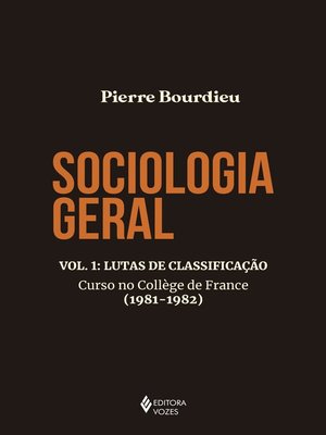cover image of Sociologia geral Volume 1